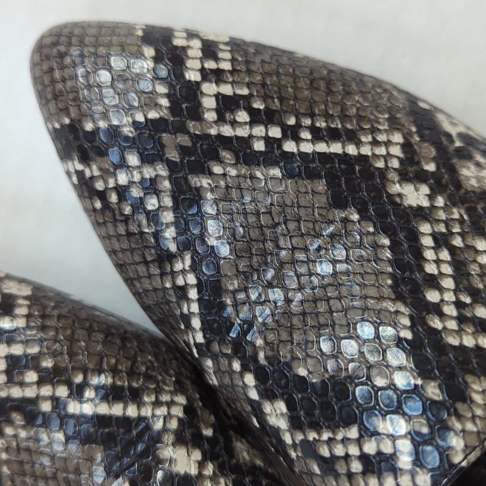 Steve Madden Snake Skin Print Block Heel Mule Sli… - image 3